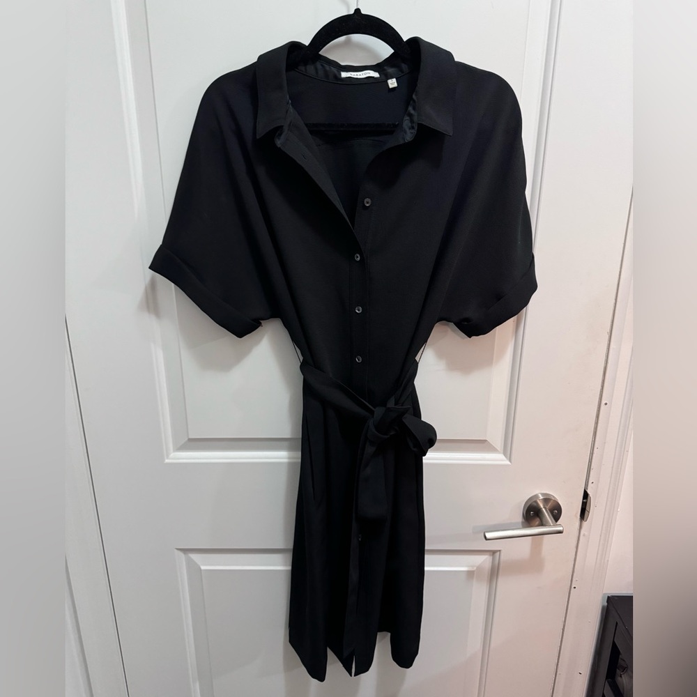 Babaton Classic Black Midi Dress